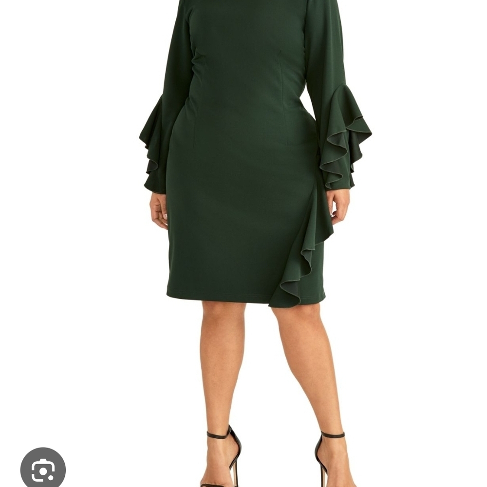 Rachel Roy Dark Green Knit Dress
